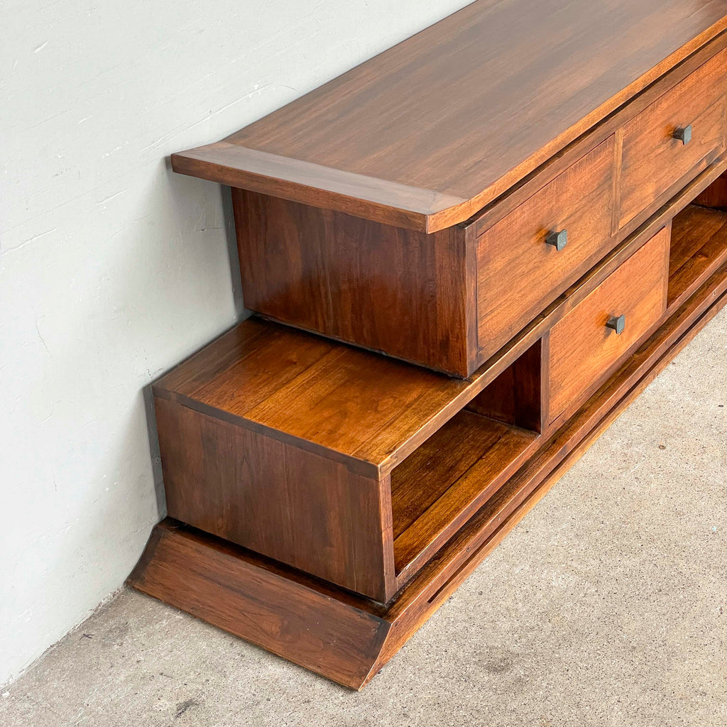 Refurbished Tiered Wooden Console