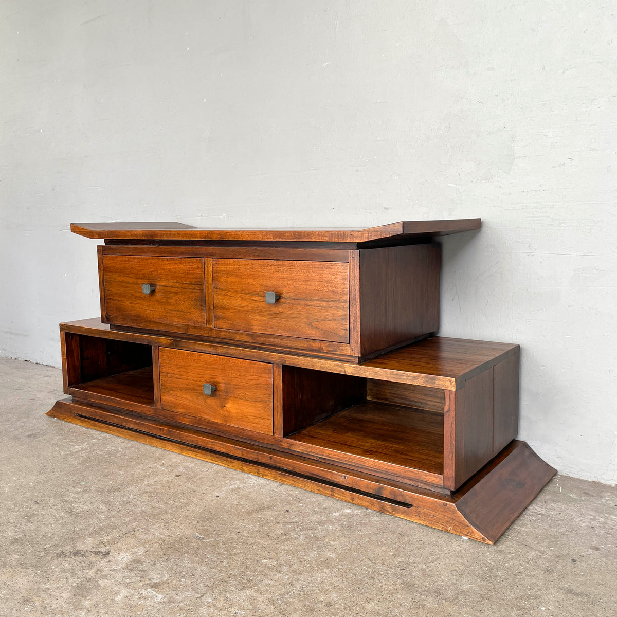 Refurbished Tiered Wooden Console