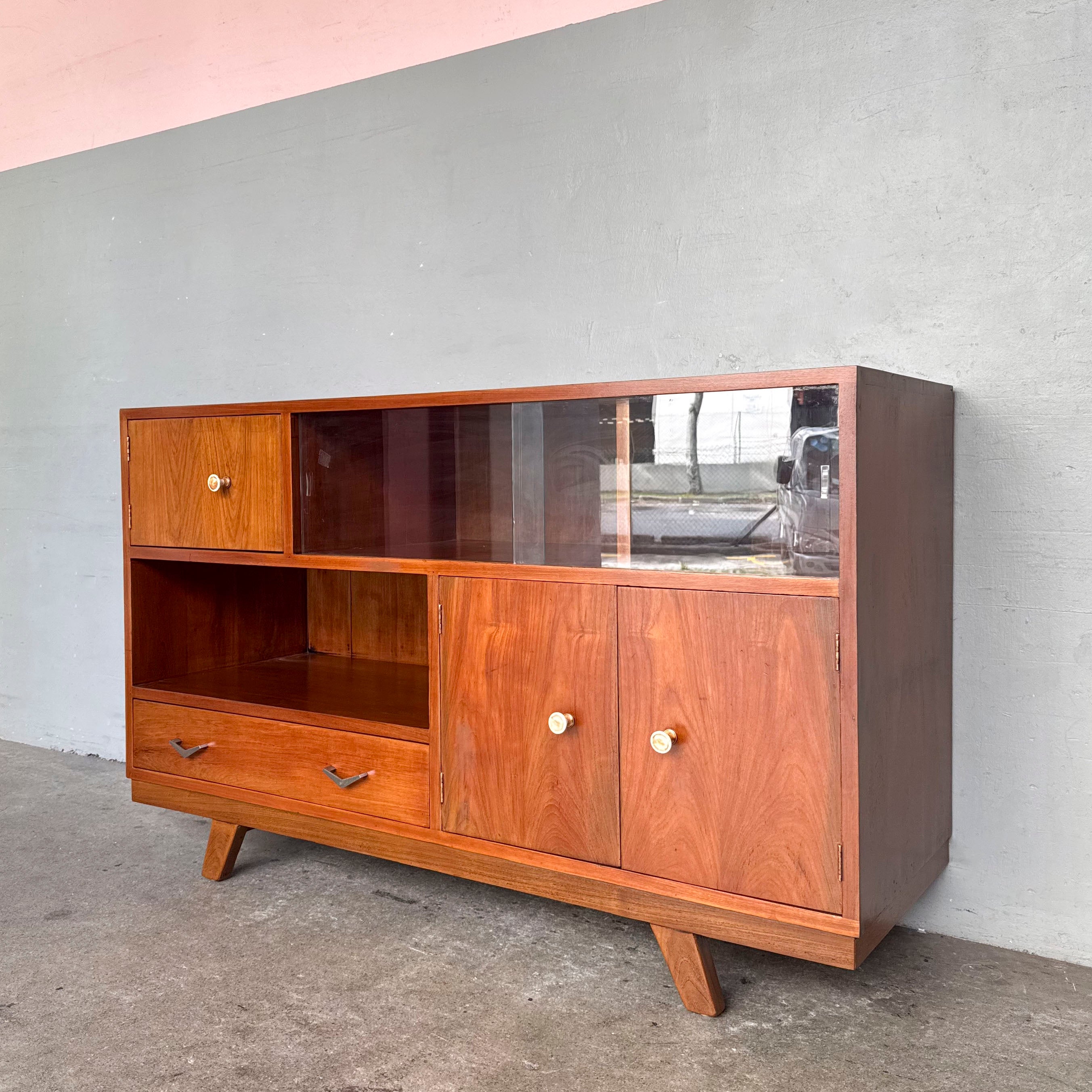 Refurbished Vintage Display-Storage Sideboard