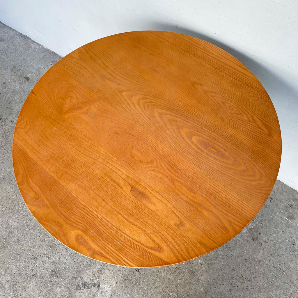 Round Wooden Tulip Table