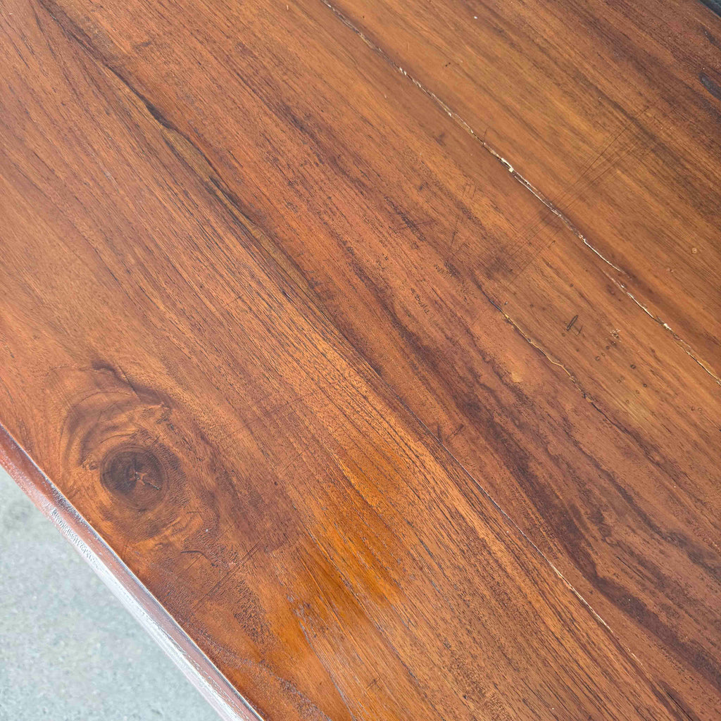 Teak Console with Slatted Doors