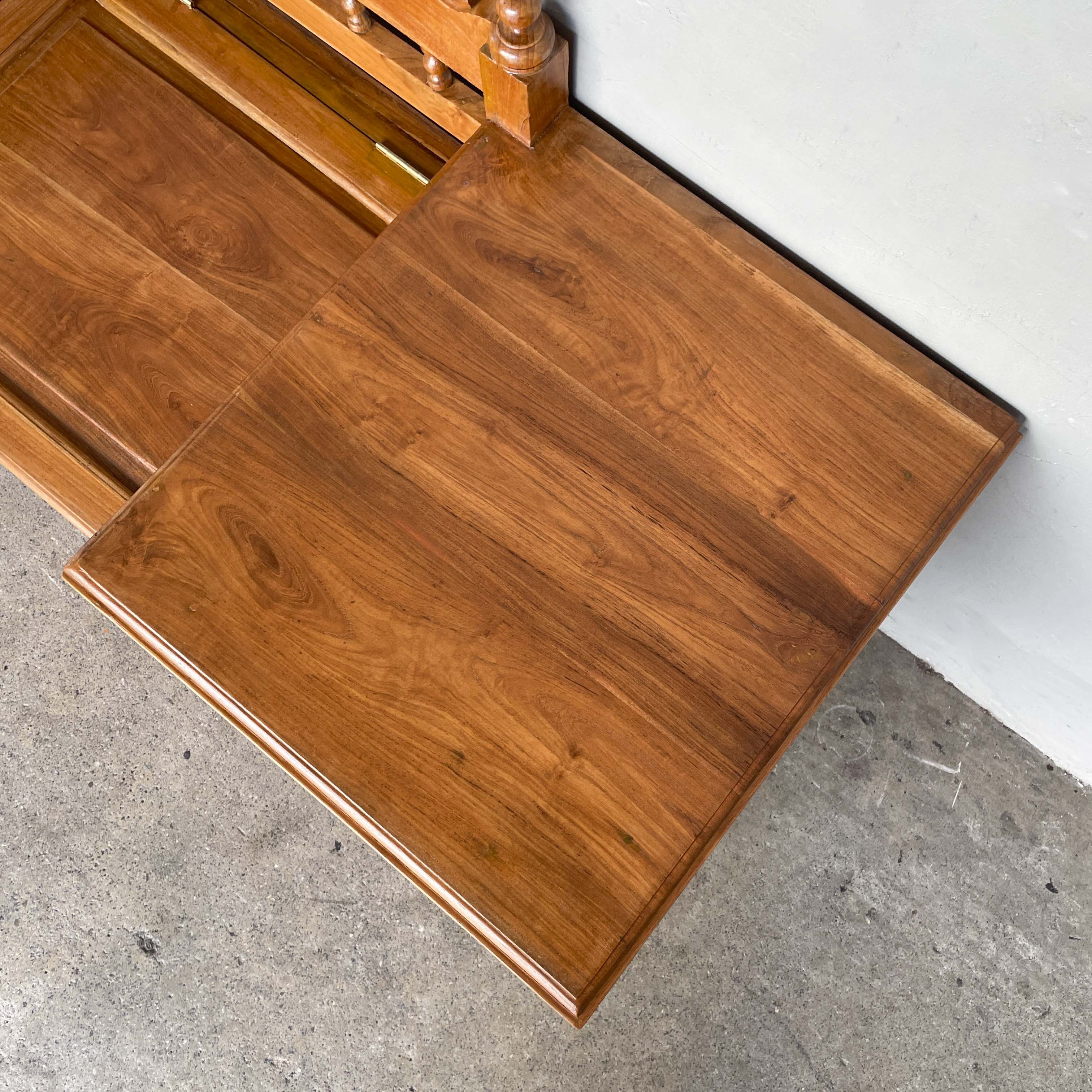 Refurbished Teak Entryway Storage Bench