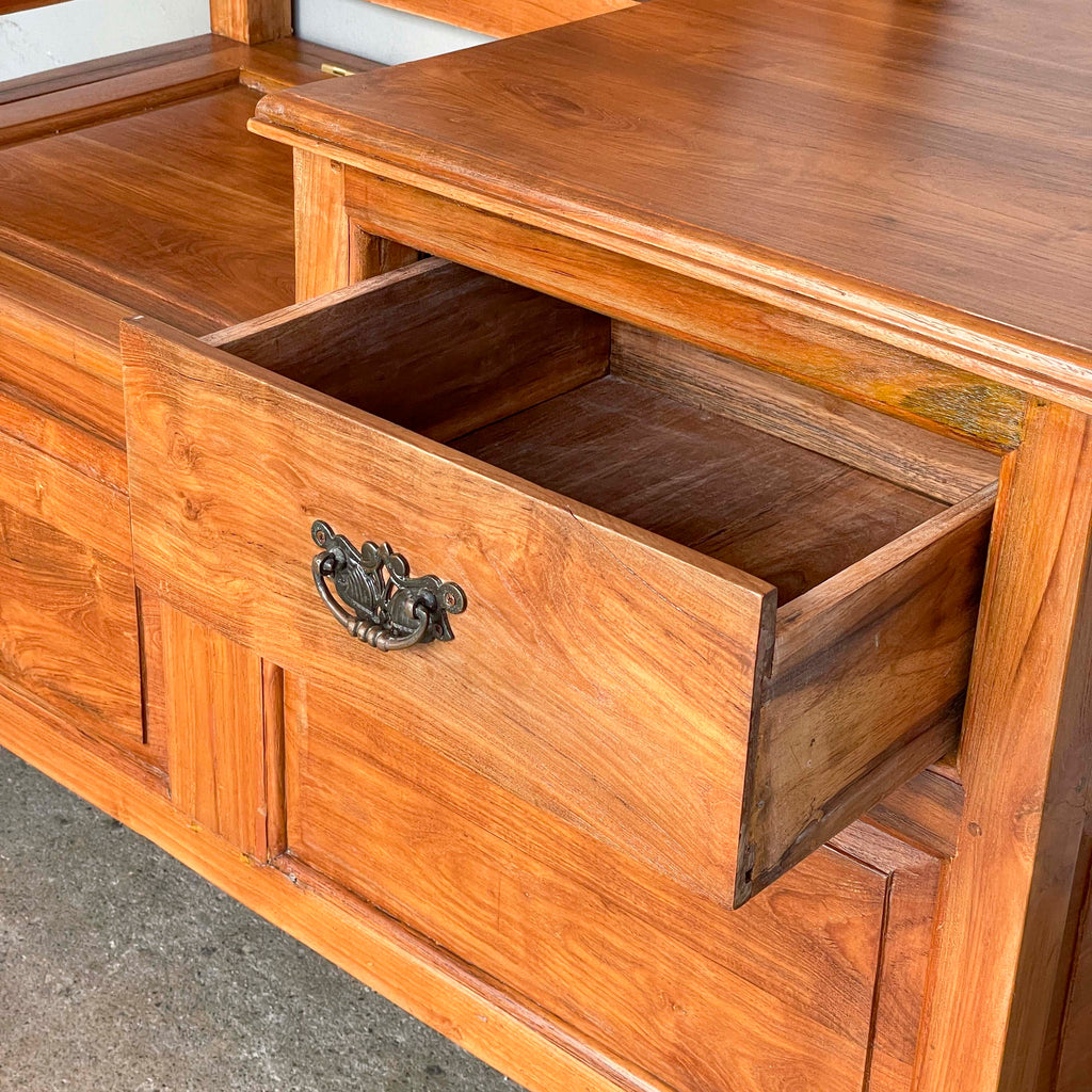Refurbished Teak Entryway Storage Bench