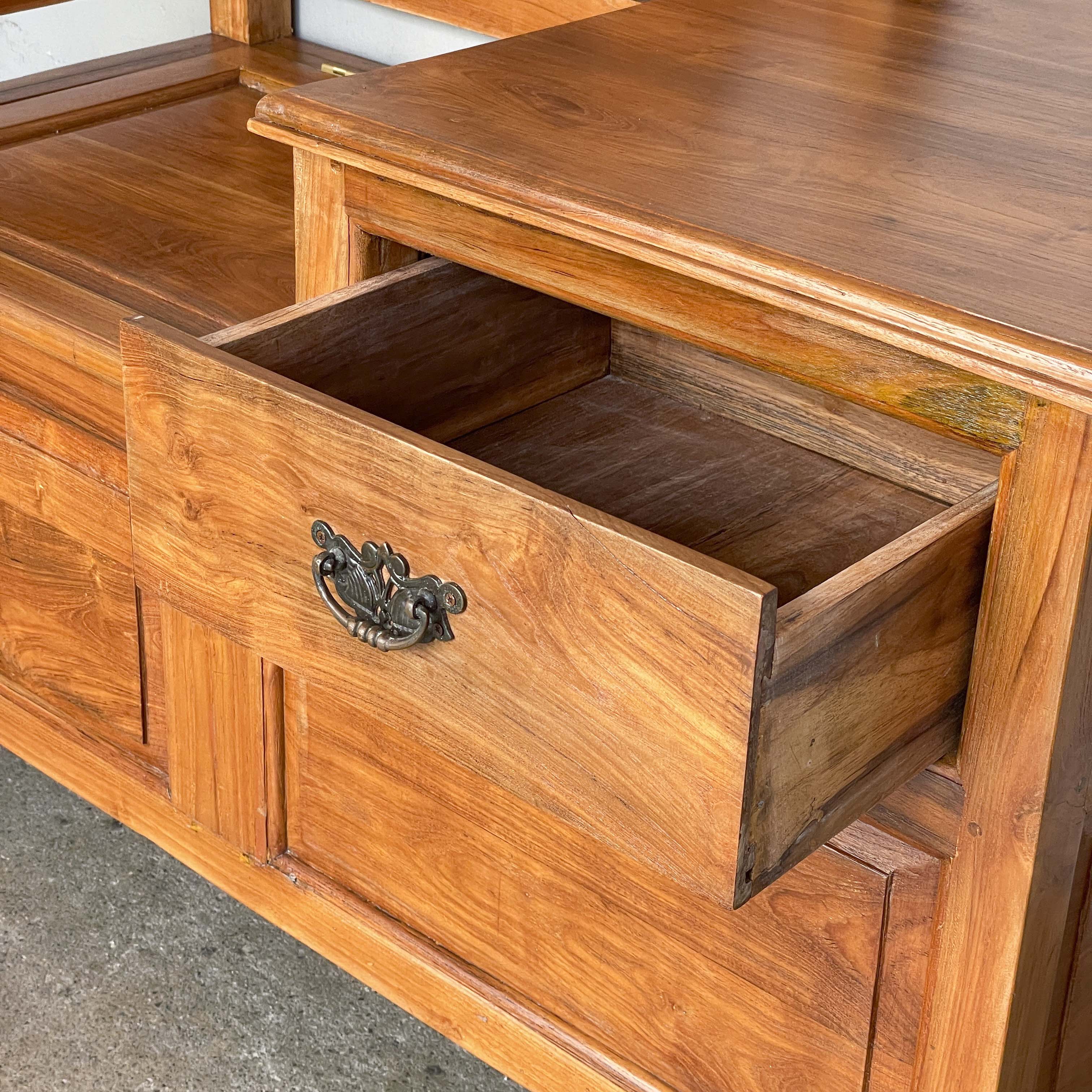 Refurbished Teak Entryway Storage Bench