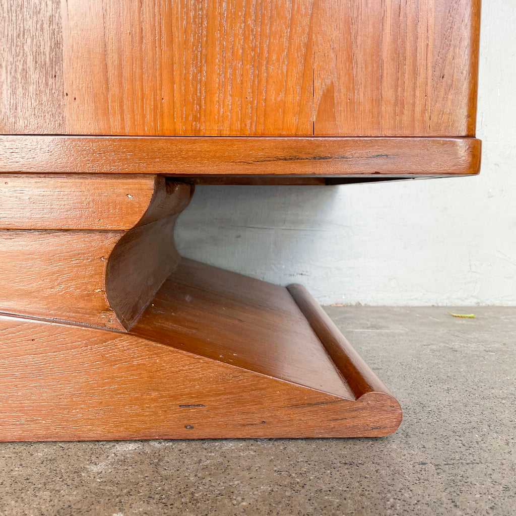 Refurbished Burmese Teak Pedestal Sideboard