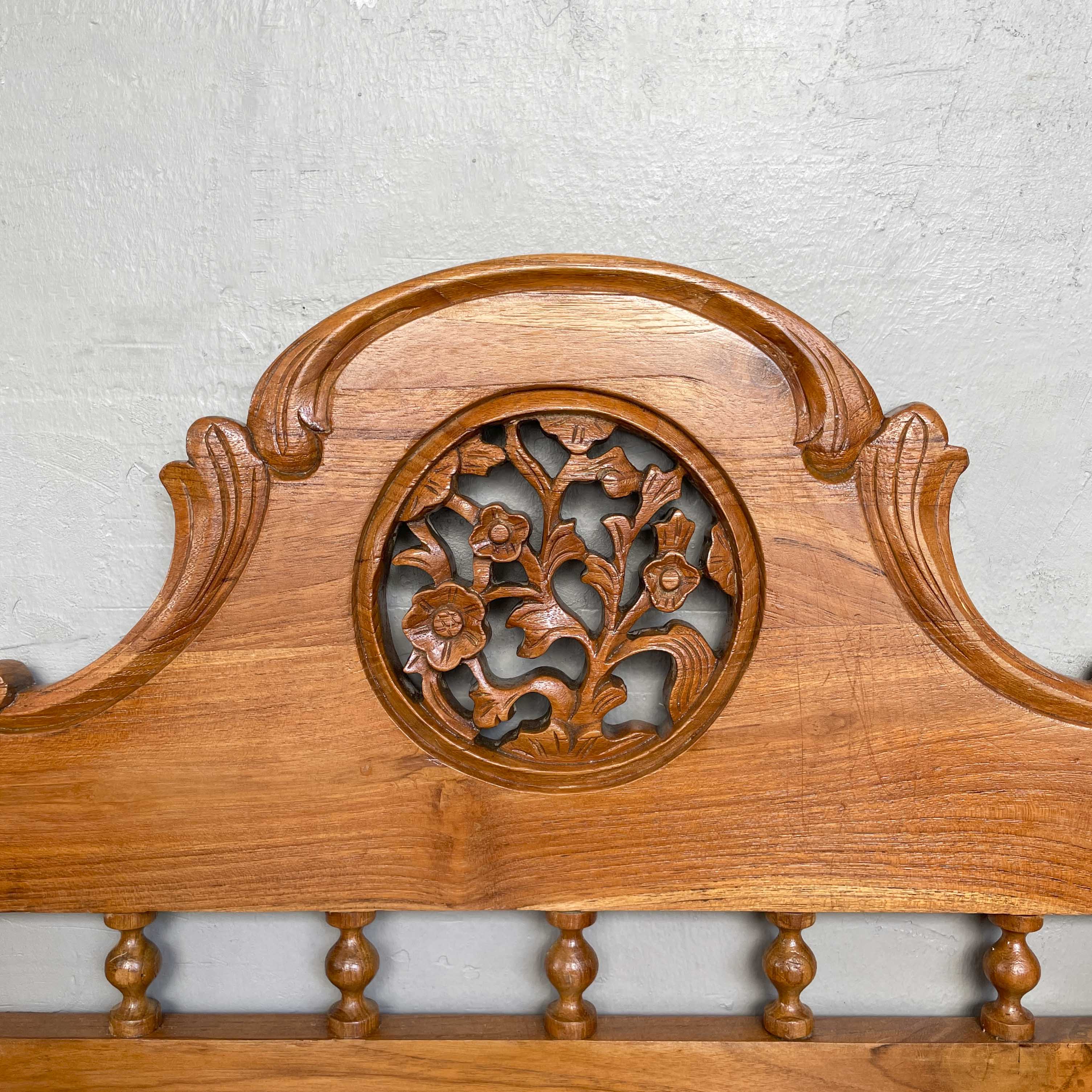 Refurbished Teak Entryway Storage Bench