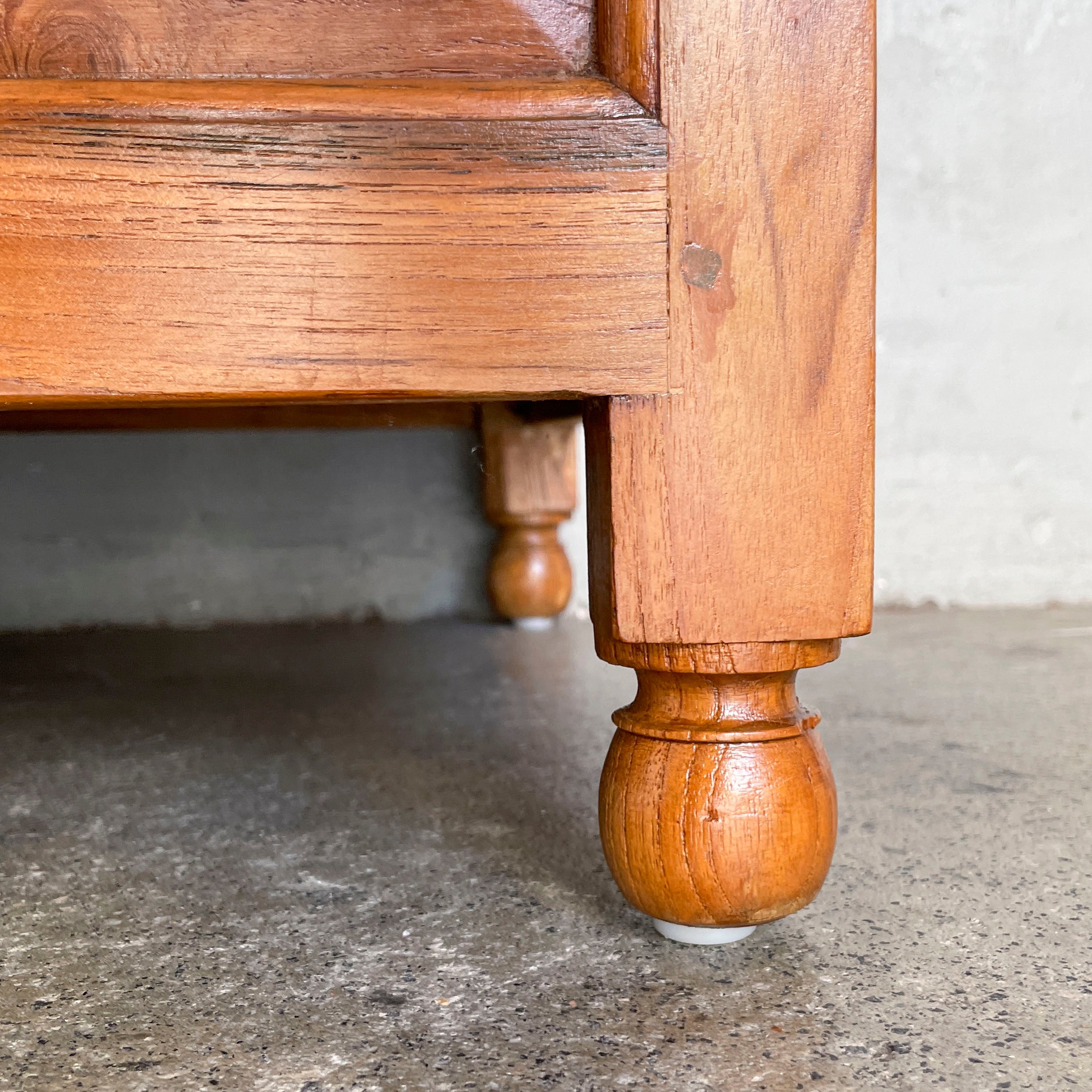 Refurbished Teak Entryway Storage Bench