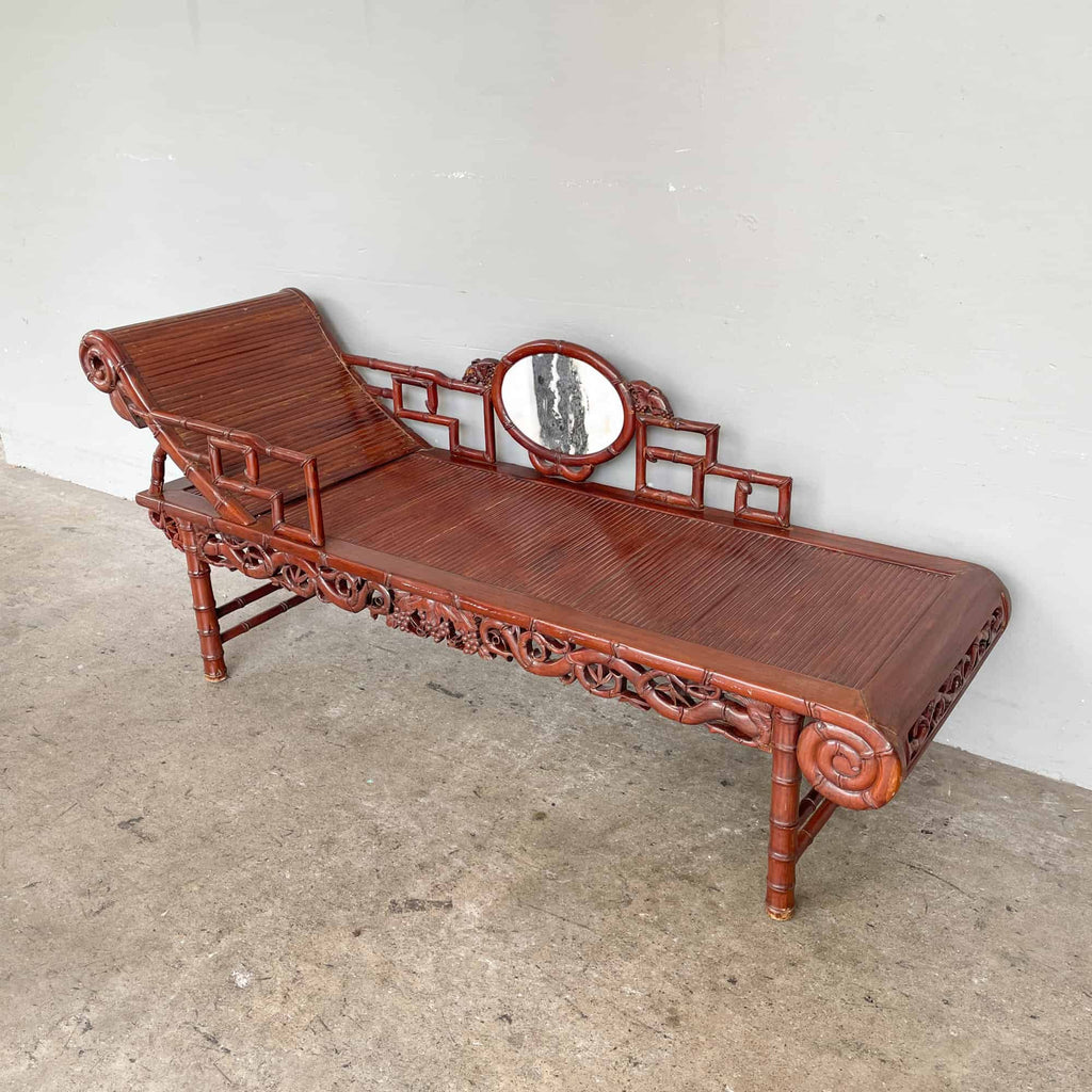 Chinese Wooden (Bamboo) Reclining Lounger 中式斜躺贵妃椅