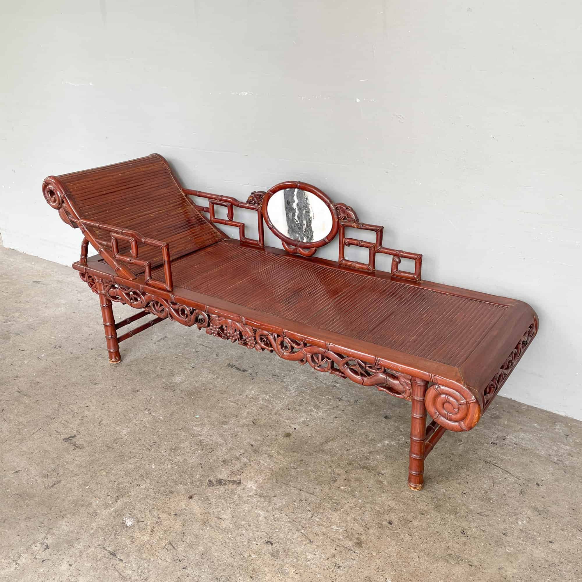 Chinese Wooden (Bamboo) Reclining Lounger 中式斜躺贵妃椅