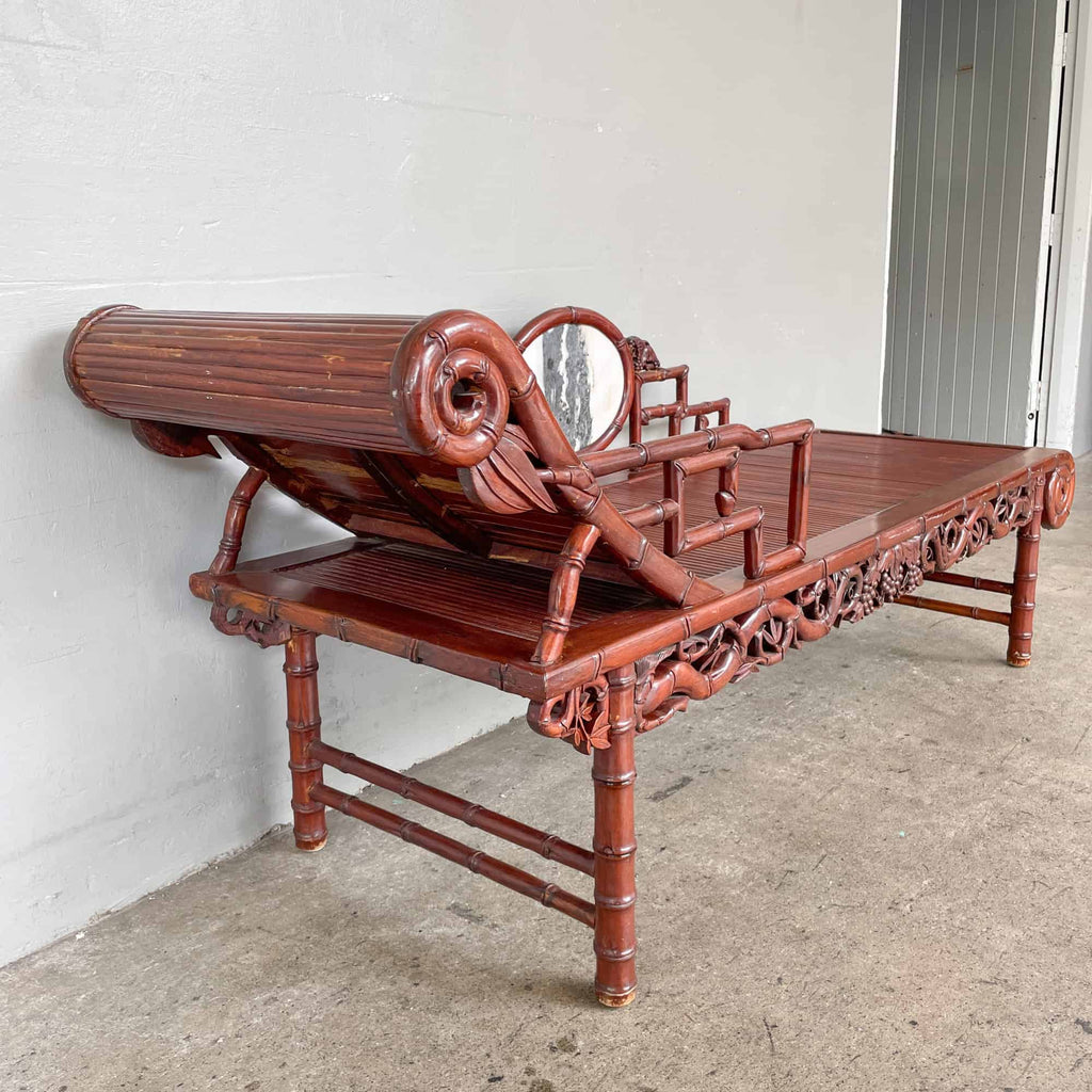 Chinese Wooden (Bamboo) Reclining Lounger 中式斜躺贵妃椅