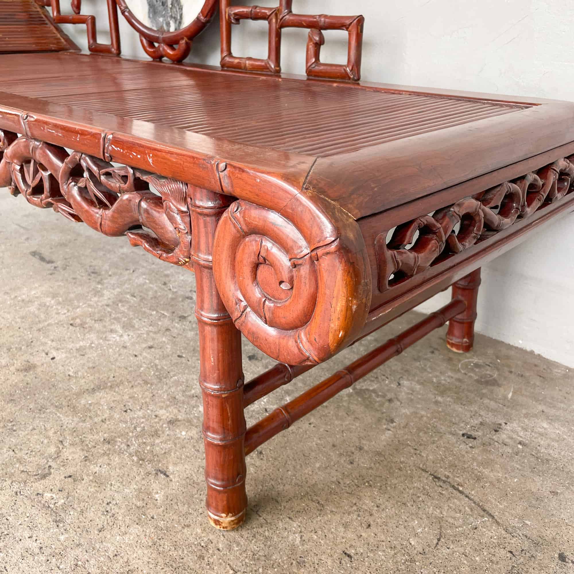 Chinese Wooden (Bamboo) Reclining Lounger 中式斜躺贵妃椅