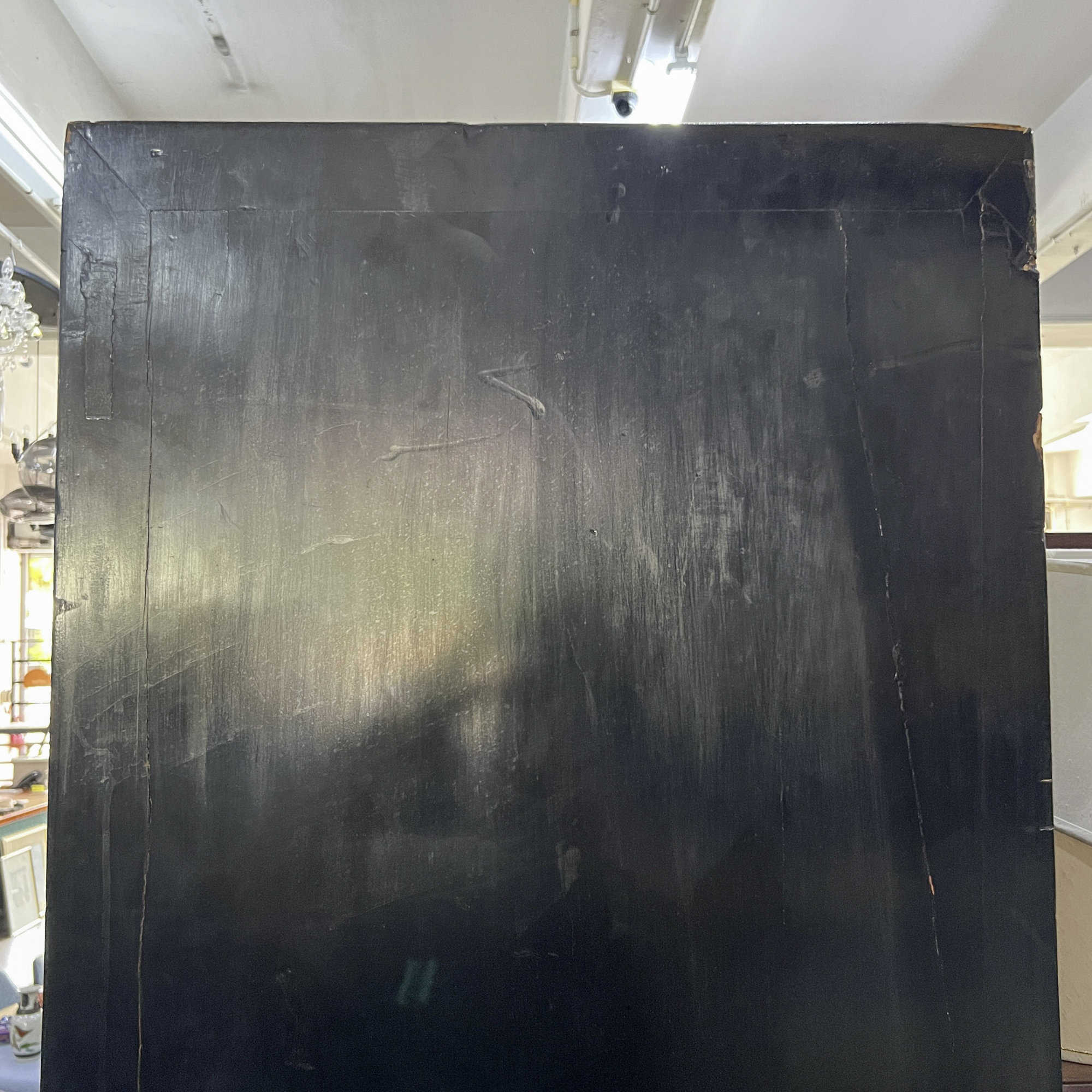 Black Wedding Cabinet with Red Doors