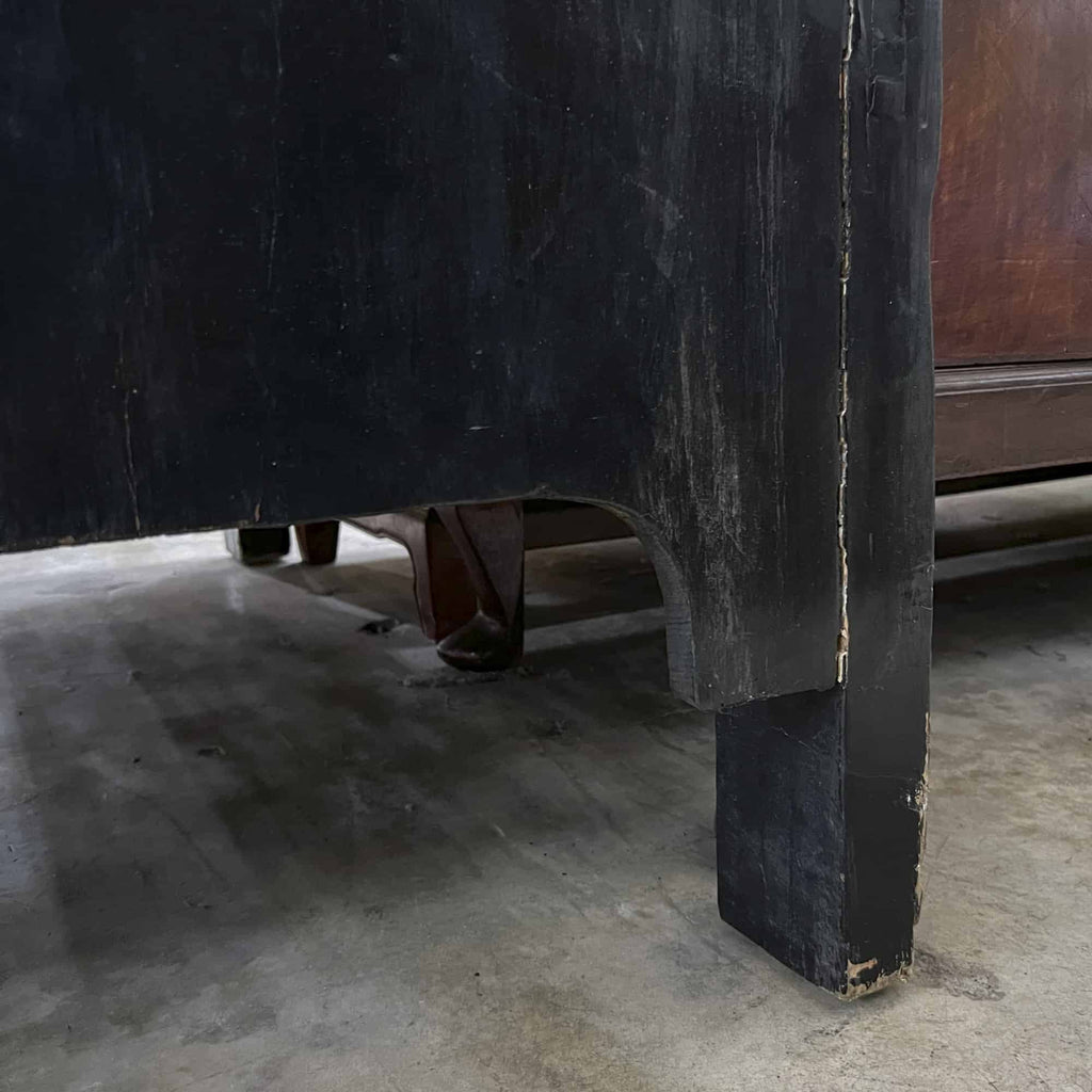 Black Wedding Cabinet with Red Doors