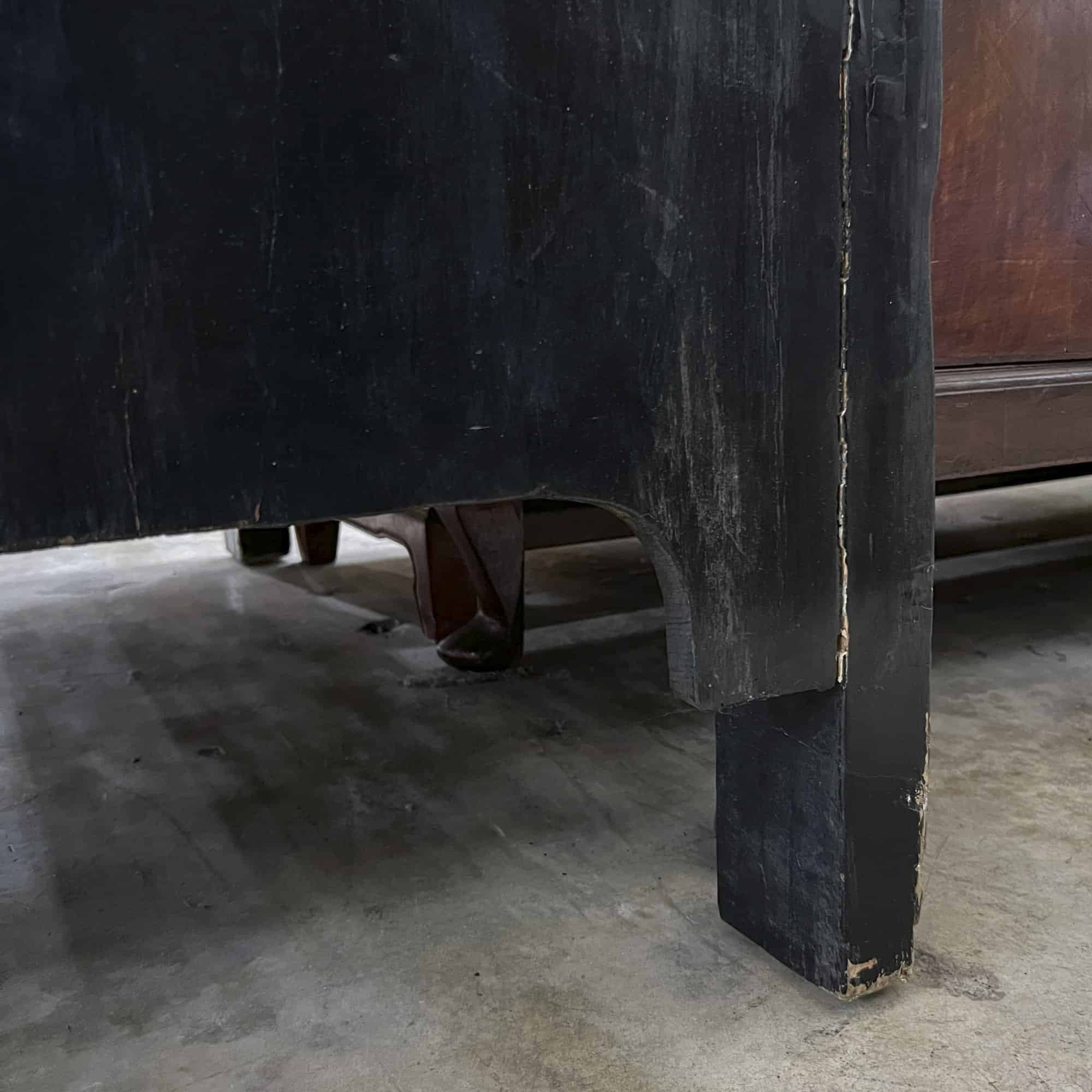 Black Wedding Cabinet with Red Doors
