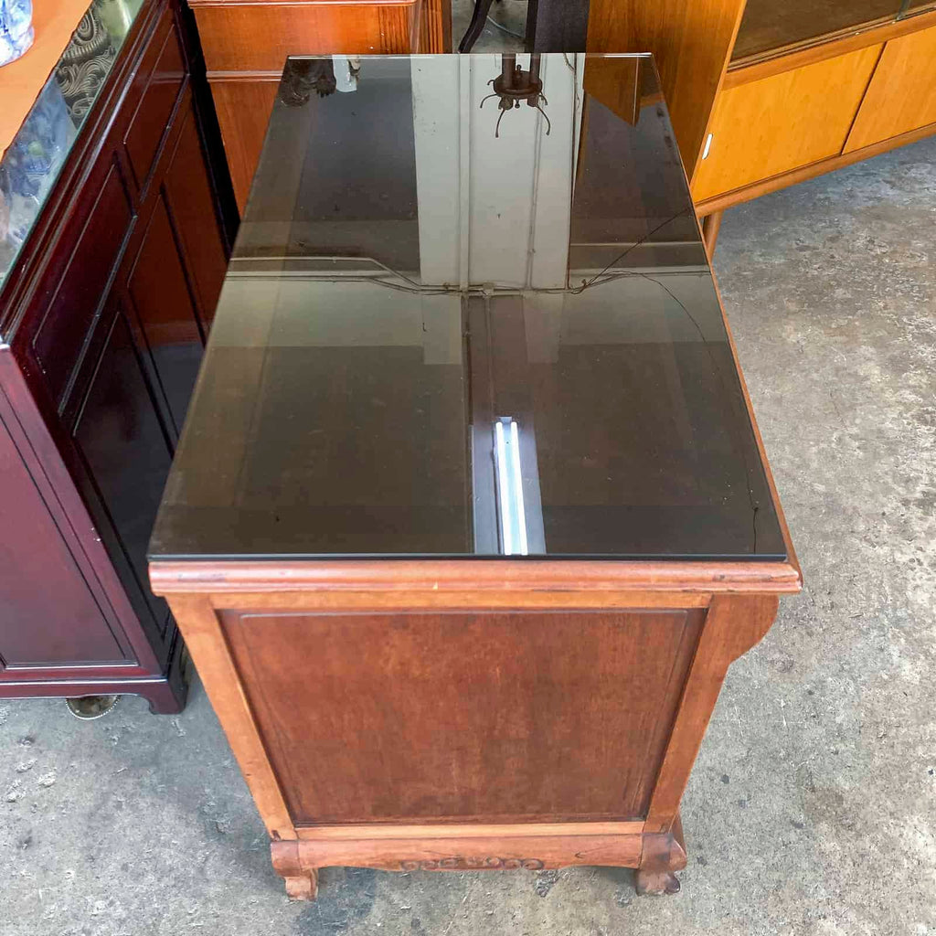Solid Wood Cabinet with Carvings
