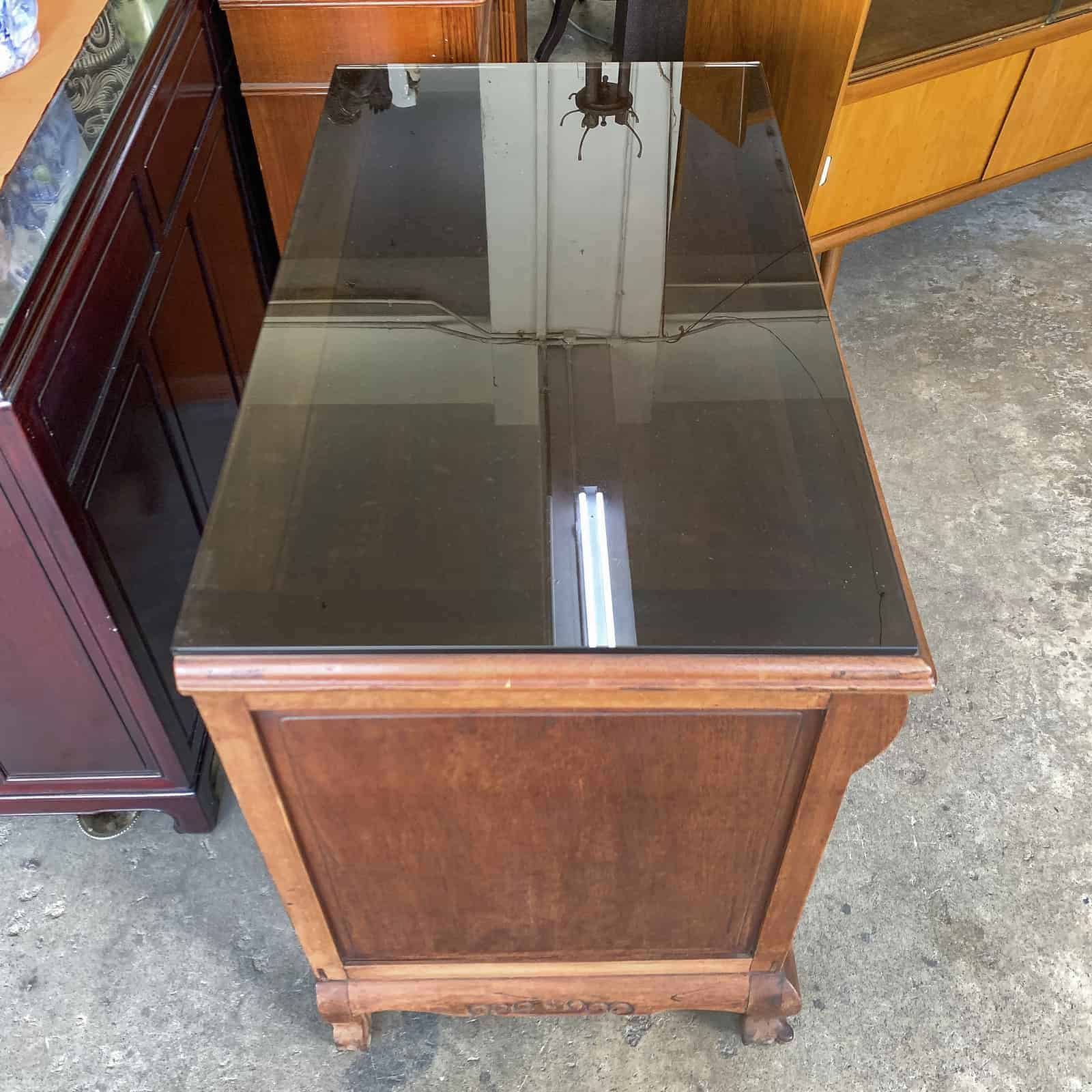 Solid Wood Cabinet with Carvings