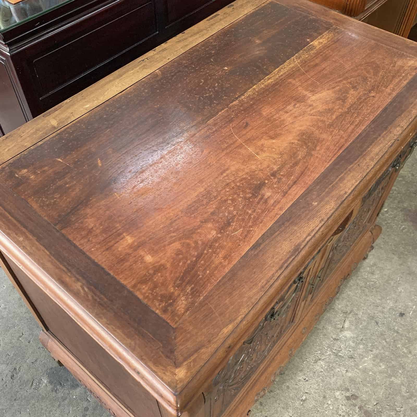 Solid Wood Cabinet with Carvings