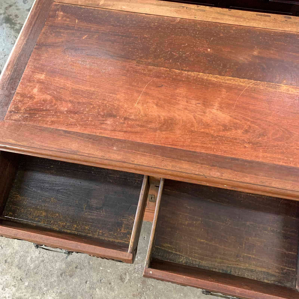 Solid Wood Cabinet with Carvings