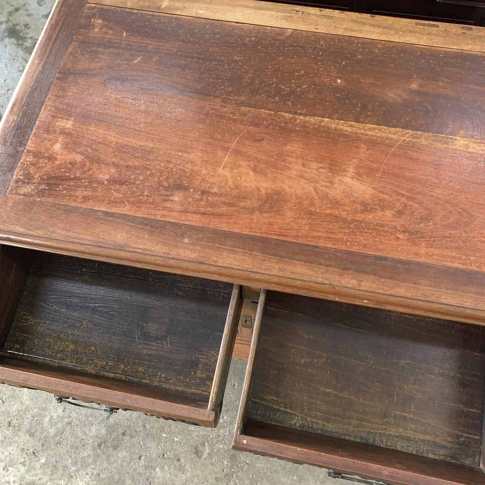 Solid Wood Cabinet with Carvings