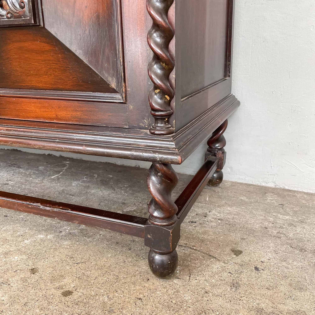 Antique Jacobean Sideboard with Barley Twist