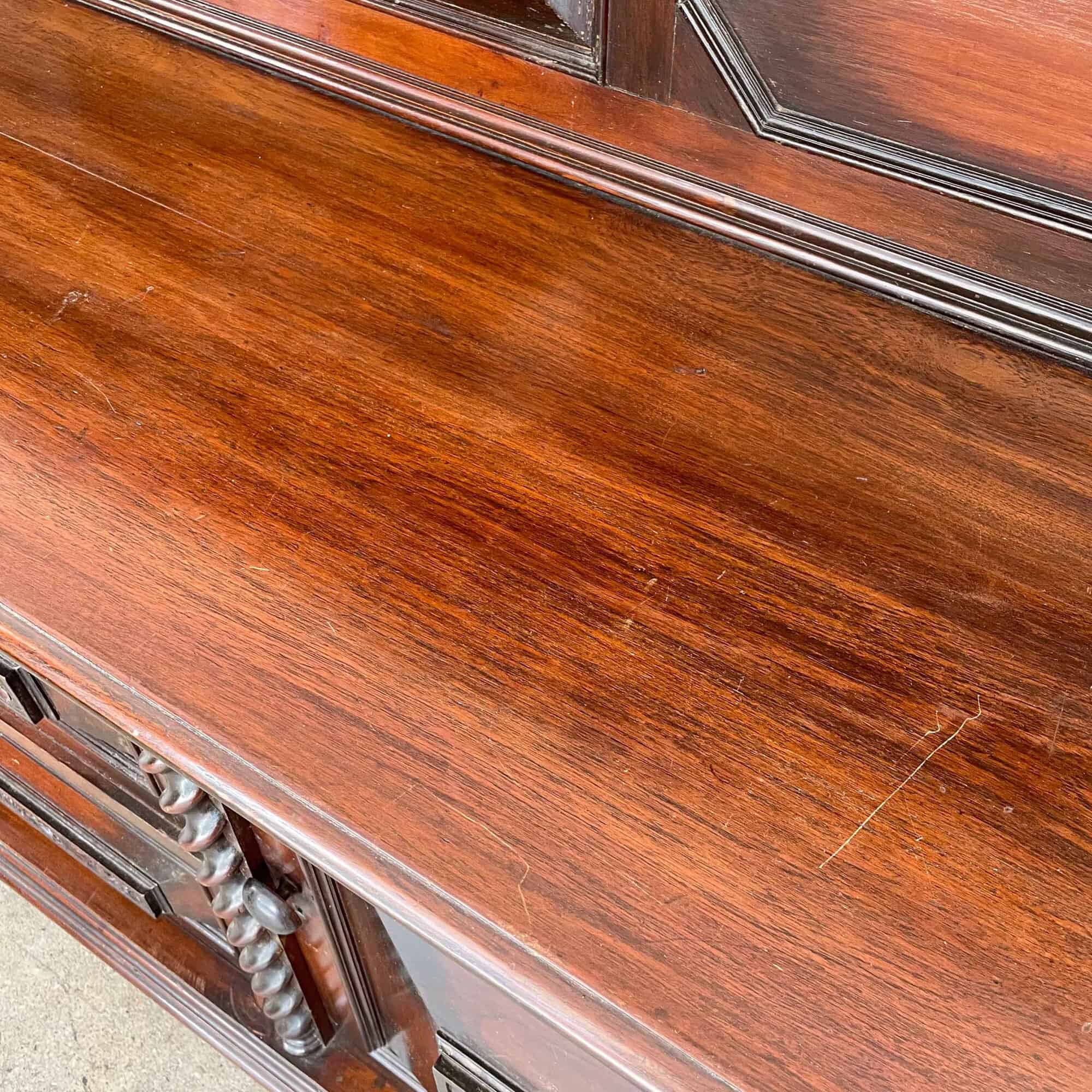 Antique Jacobean Sideboard with Barley Twist