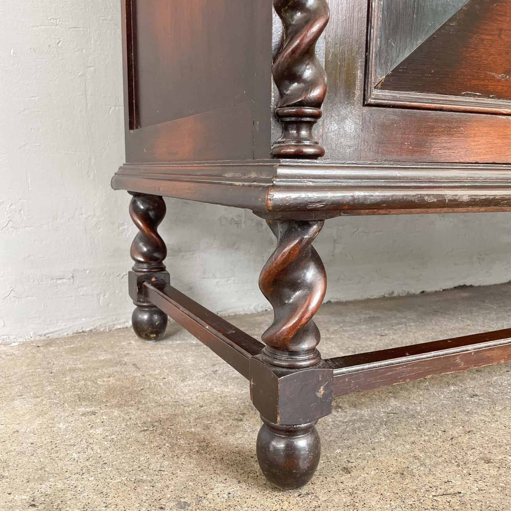 Antique Jacobean Sideboard with Barley Twist