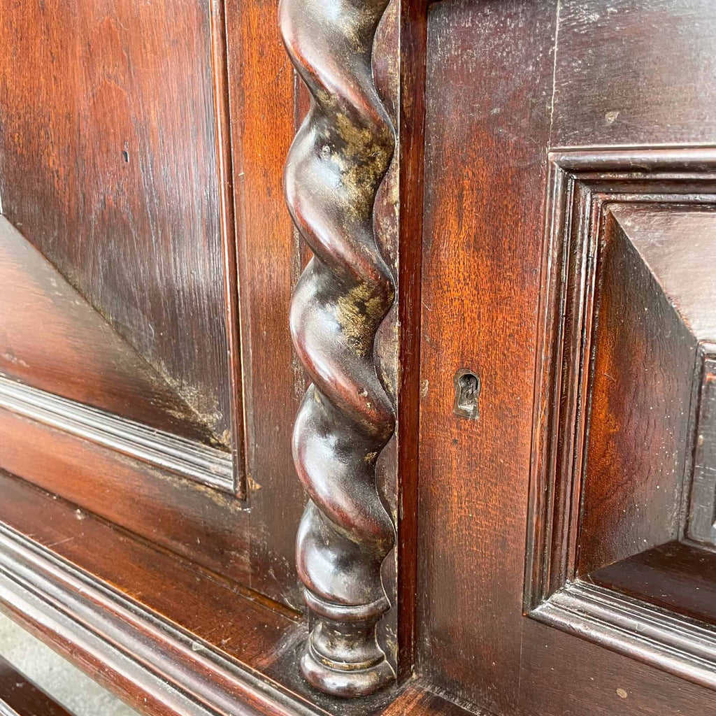 Antique Jacobean Sideboard with Barley Twist