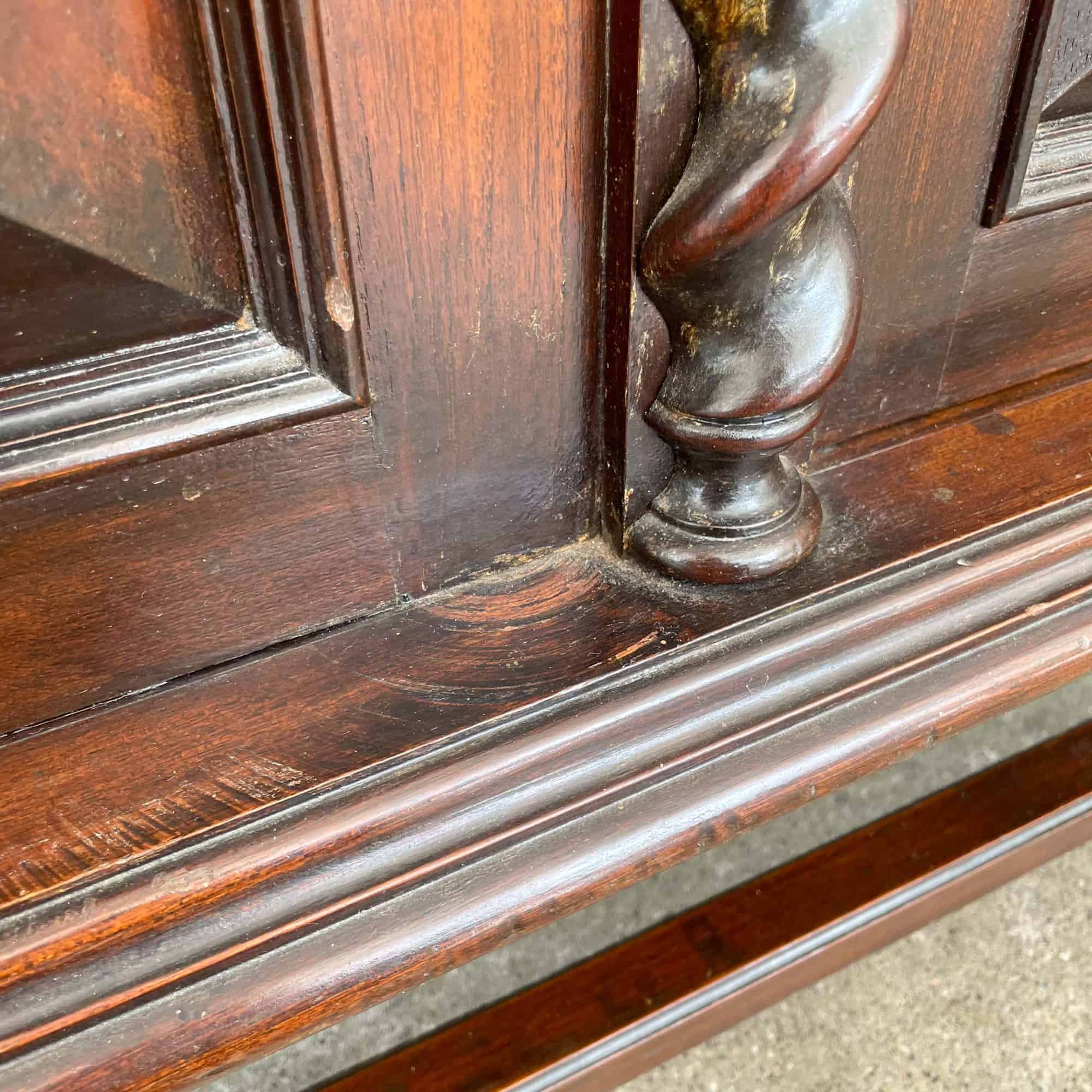 Antique Jacobean Sideboard with Barley Twist