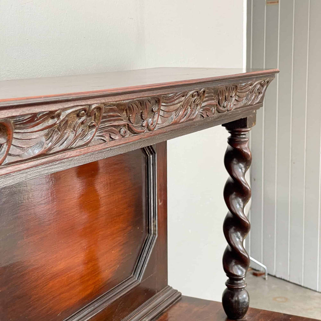Antique Jacobean Sideboard with Barley Twist