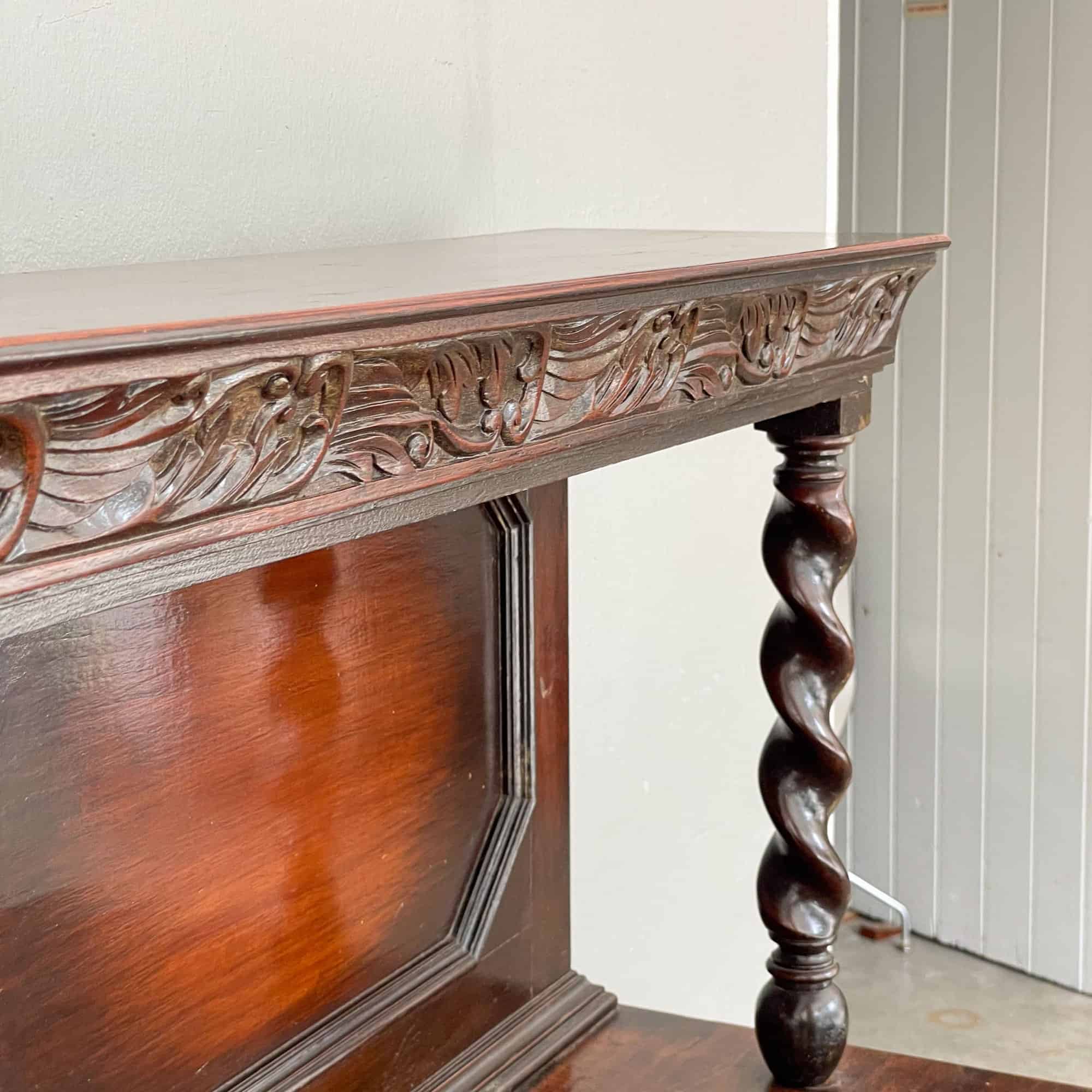 Antique Jacobean Sideboard with Barley Twist