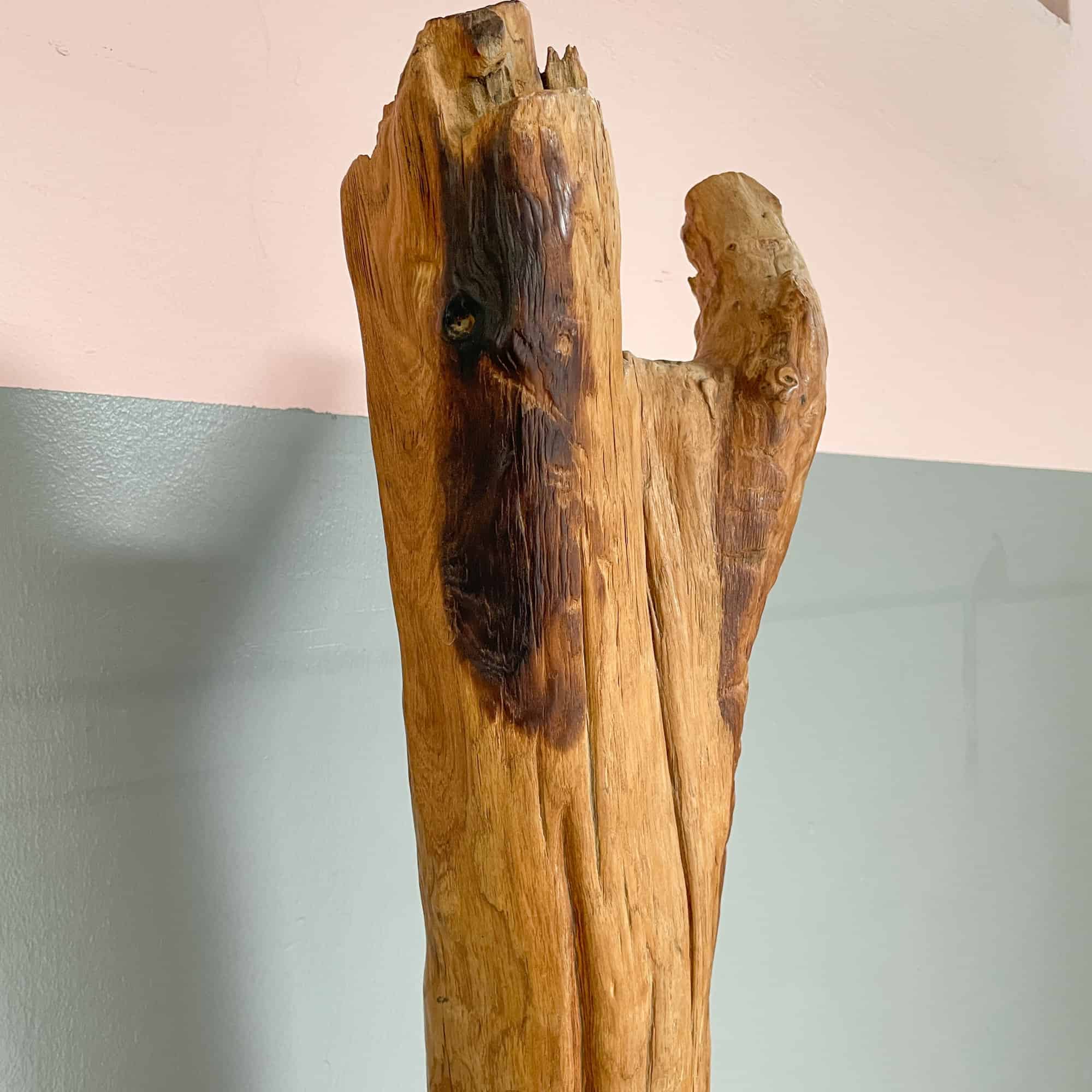 Teak "Totem" Tall Sculpture