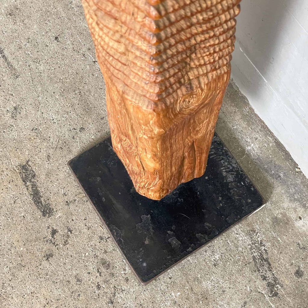 Teak "Totem" Tall Sculpture