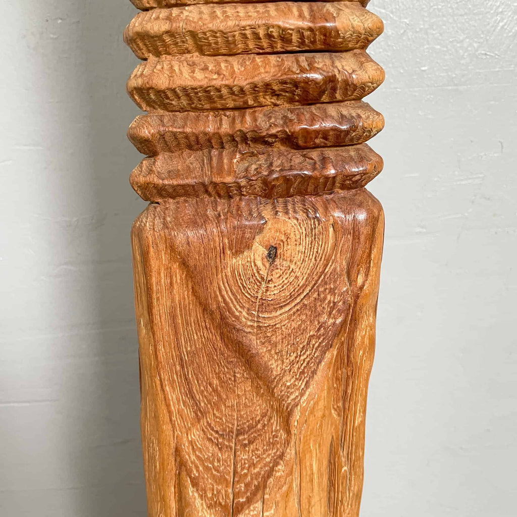 Teak "Totem" Tall Sculpture
