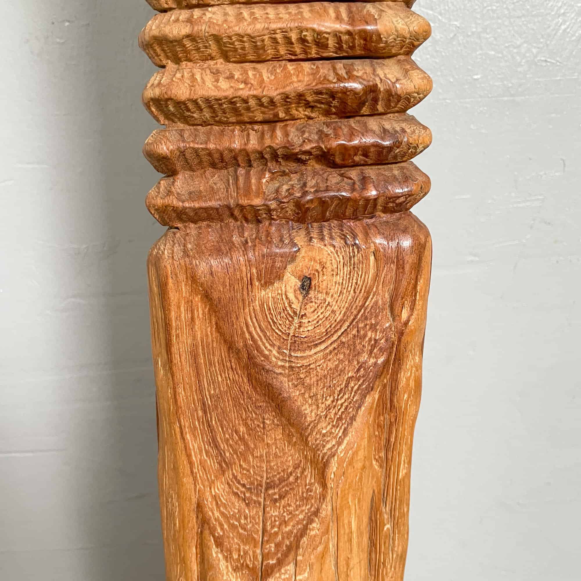 Teak "Totem" Tall Sculpture