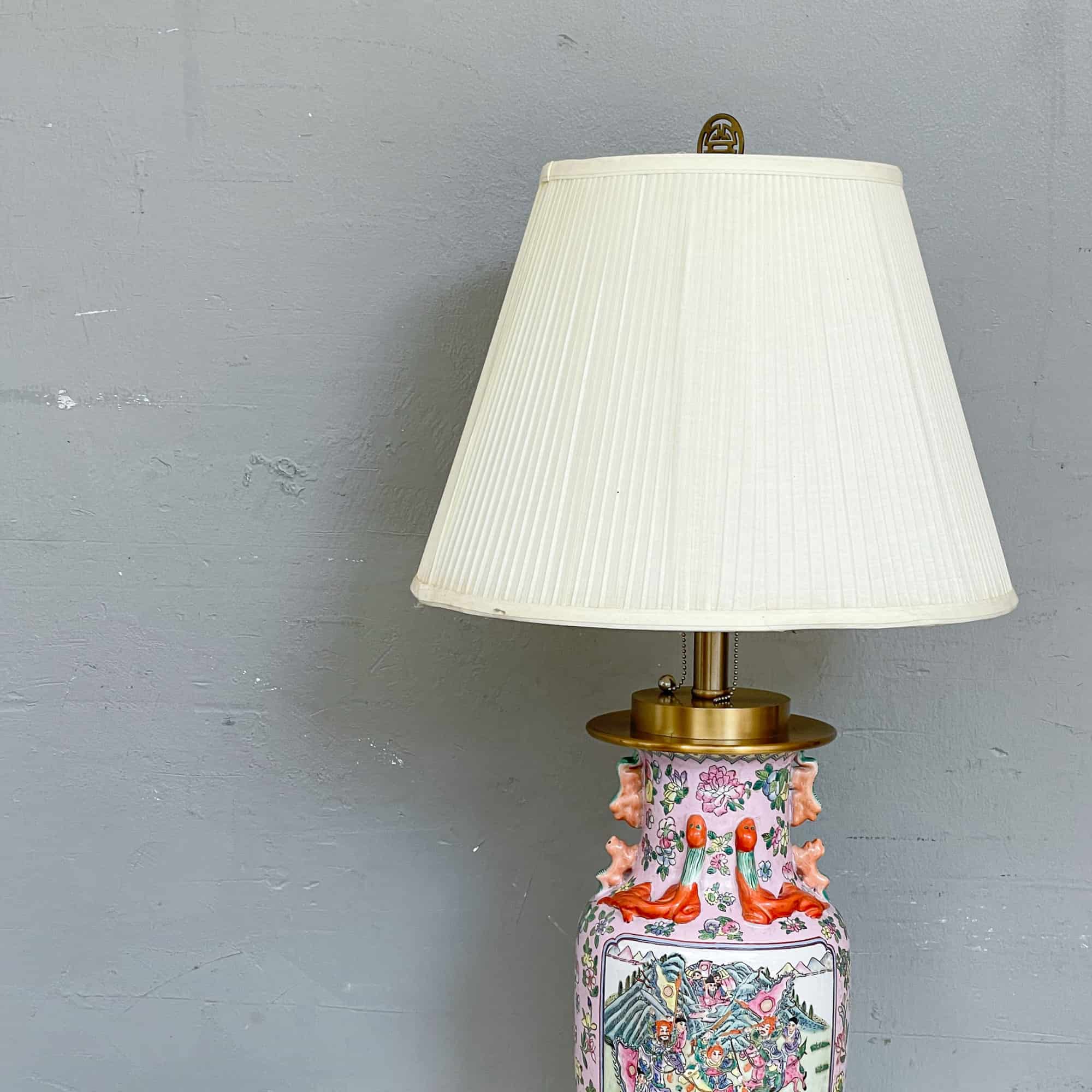 Famille Rose Oriental Table Lamp