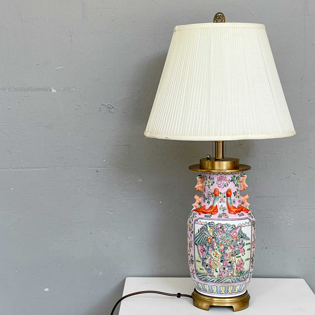Famille Rose Oriental Table Lamp