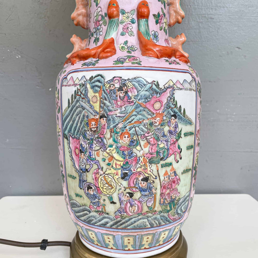 Famille Rose Oriental Table Lamp