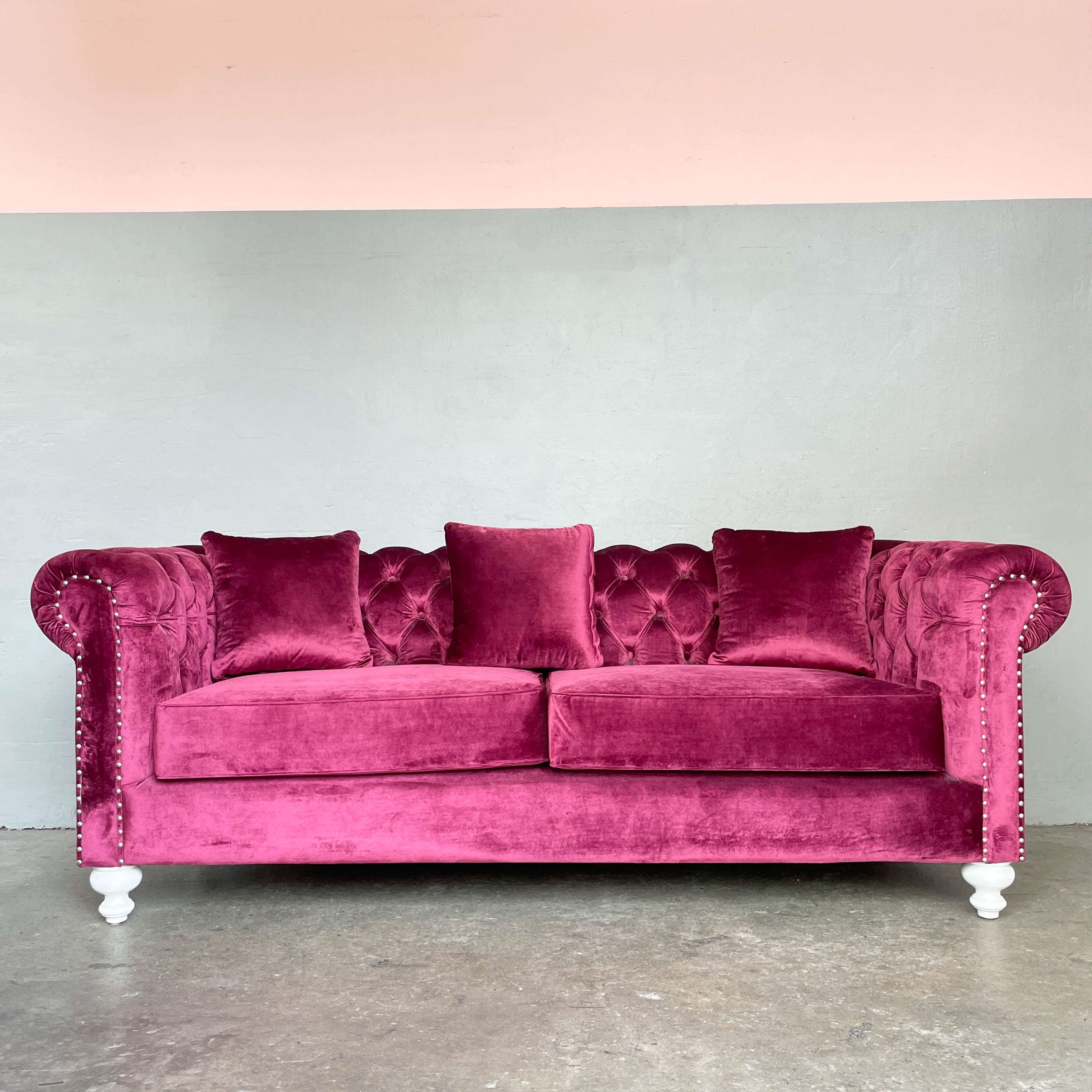 Brand New 3 Seater Velvet Tufted Sofa